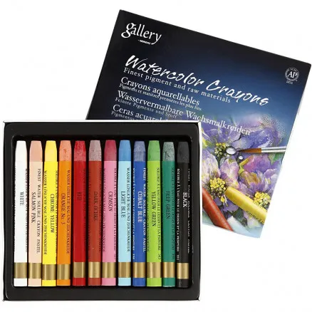 Gallery Acuarela, colores surtidos, L: 9,3 cm, 12 uds./1 paquete.