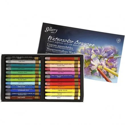 Gallery Acuarela, colores surtidos, L: 9,3 cm, 24 uds./1 paquete.