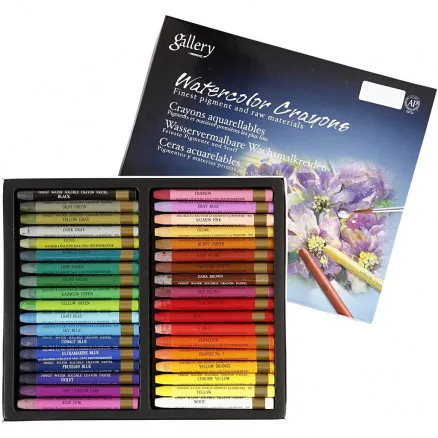 Gallery Acuarela, colores surtidos, L: 9,3 cm, 36 uds./1 paquete.