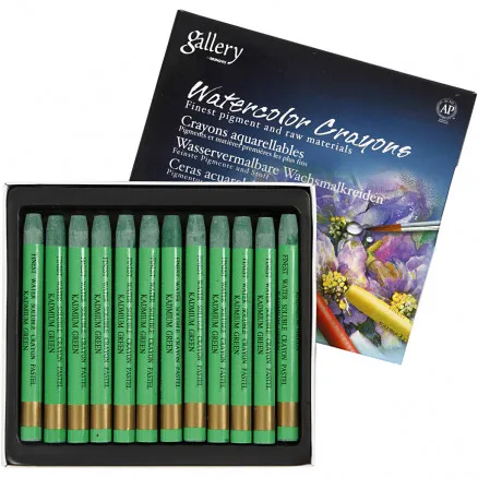 Gallery Acuarela, verde cadmio (345), L: 9,3 cm, 12 uds./1 pk.