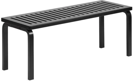 artek 153 Banco Tamaño A L112,5 cm Abedul Lacado Negro