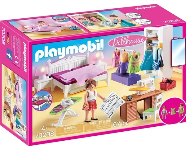 Playmobil Dollhouse - Dormitorio con rincón de costura