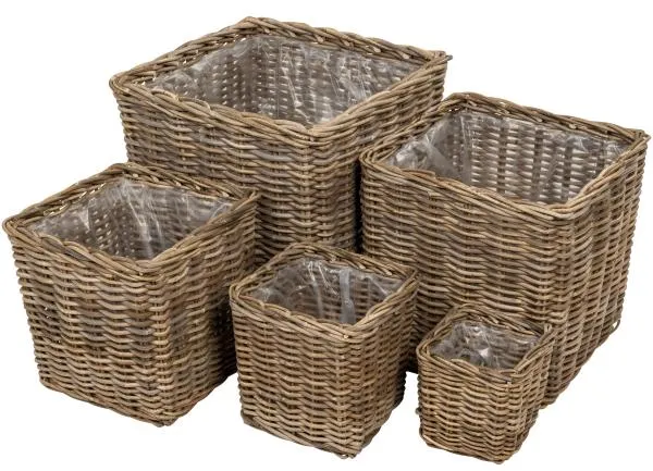 Juego de cestas cuadradas