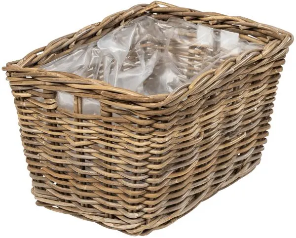 Cesta rectangular con asa 36x26x22cm