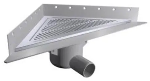 Purus Corner Juego de desagüe de suelo Ø50 mm horizontal con