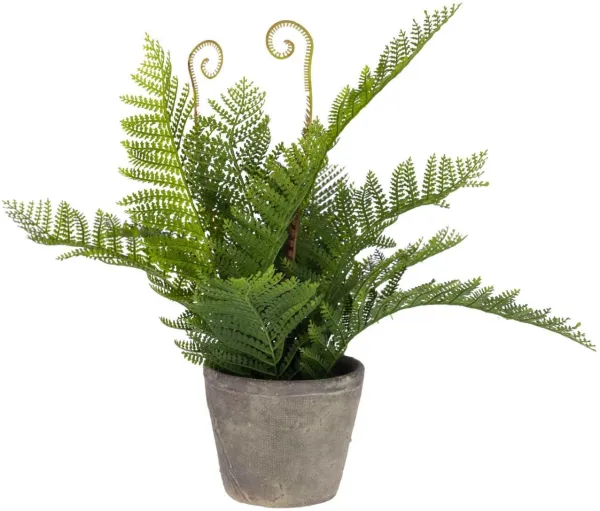 Filicopsida, Planta artificial, verde/gris, H35x40x40 cm