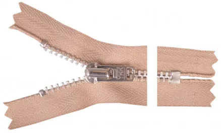 YKK Cremallera de Aluminio 15cm 4mm Arena