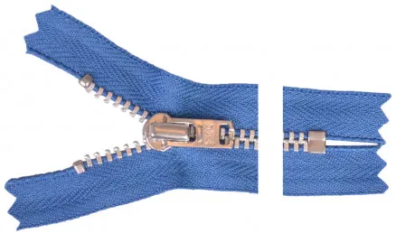 Cremallera YKK de aluminio 22cm 4mm azul