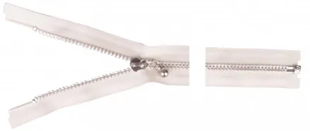 YKK Cremallera separable de aluminio 45cm 4mm natural