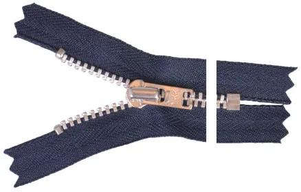 Cremallera YKK de aluminio 12cm 4mm Marino