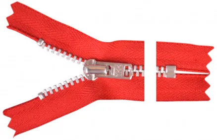 Cremallera YKK Aluminio 12cm 4mm Roja