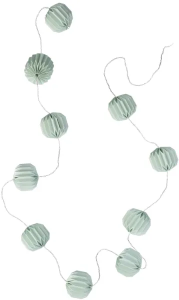 Yulia, Guirnalda de luces, verde, H15x10x250 cm