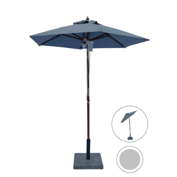 Sombrilla Venecia - 1,8 metros - gris