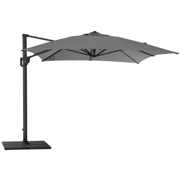 Sombrilla Cane-Line Hyde Luxe incl. base - 3x4 m. - Aluminio con lona antracita