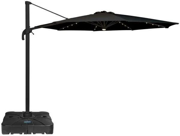Roma parasol 360-rotation LED negro 3m