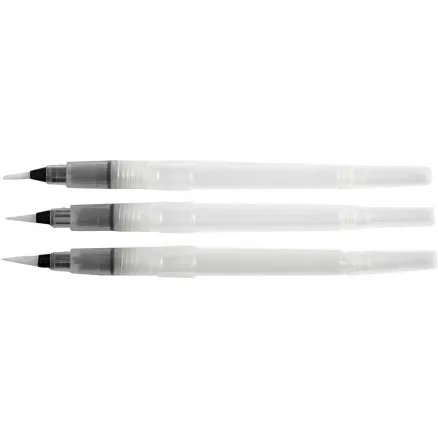 Pinceles de agua, tam. S + M + L, 10 ml, 3 uds.