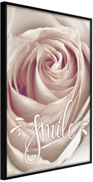 ARTGEIST Póster con marco - Rose with a Message Oro 20x30