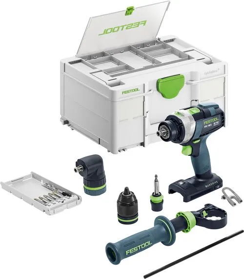 Festool Taladro/atornillador de percusión a batería TPC 18/4 I-Basic-Set QUADRIVE