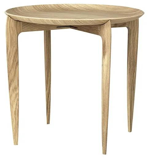 Mesa de centro Fritz Hansen Tray Roble Ø45