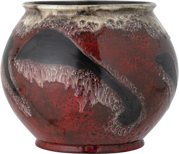 Souha, Maceta para plantas, roja, H29x24 cm, gres