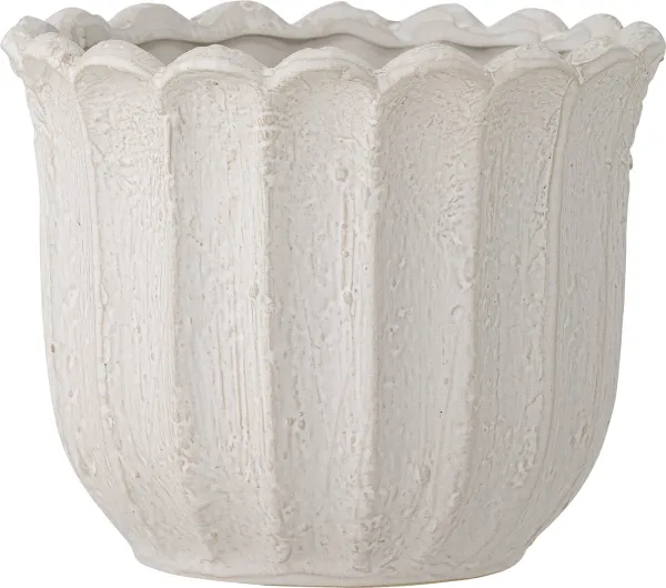 Chaca, maceta para plantas, blanca, gres